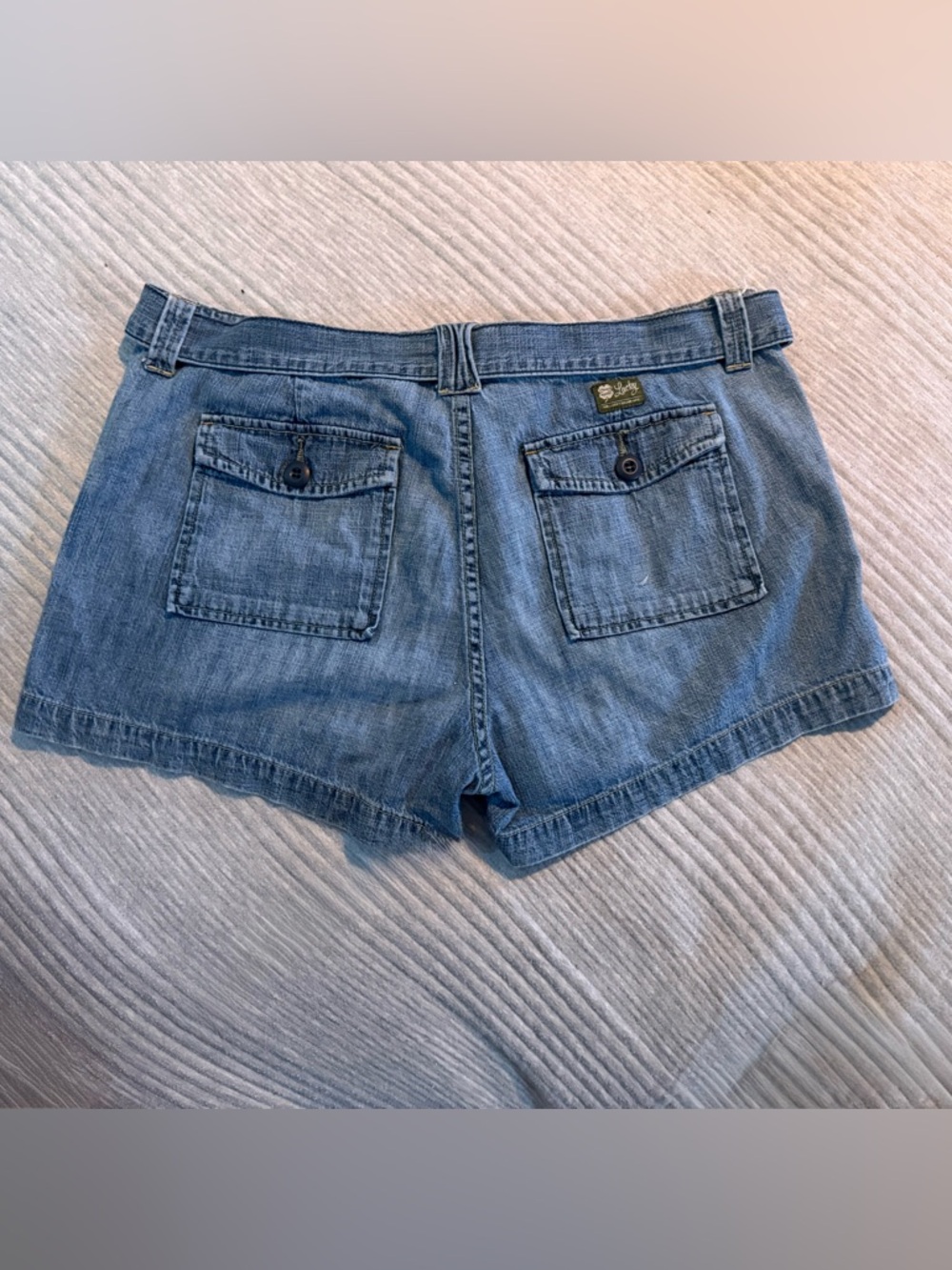 Lucky Brand Shorts Size 31 Tie Waist Lightweight Denim Casual - Picture 2 of 7